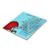 Schwager-Gedicht - amerikanischer Fußball Fliese (Seite)