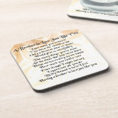 Schwager-Gedicht - Creme Getränkeuntersetzer (Linke Seite)