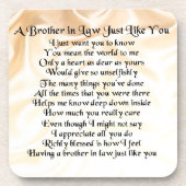 Schwager-Gedicht - Creme Getränkeuntersetzer (Vorderseite)