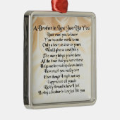 Schwager-Gedicht - Creme Silbernes Ornament (Rechts)