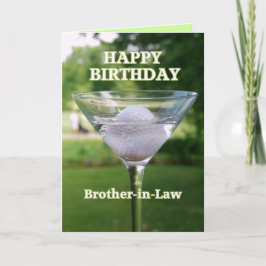 Schwager Martini Golf Ball Geburtstag Karte
