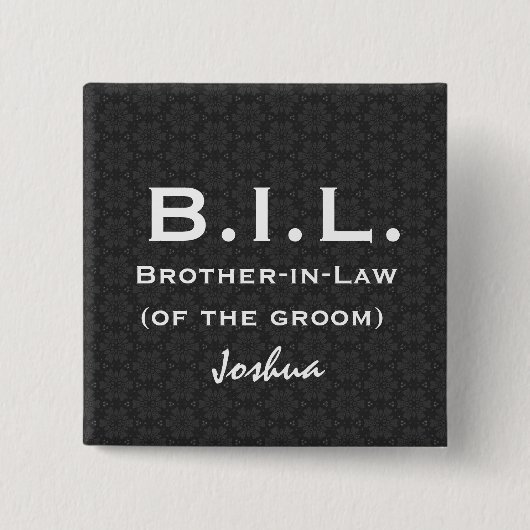 SCHWAGER Schwarz-weißes Wedding V03 Button (Vorderseite)