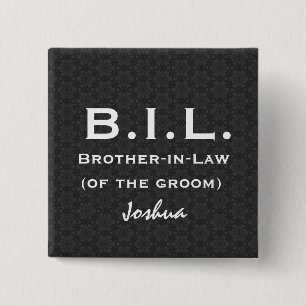 SCHWAGER Schwarz-weißes Wedding V03 Button