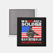 Schwager Soldat Stolz Armee Schwager Magnet (Vorderseite/Rückseite)