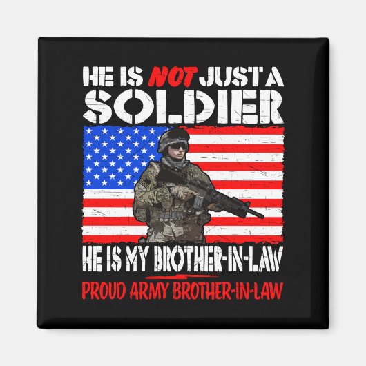 Schwager Soldat Stolz Armee Schwager Magnet (Vorne)
