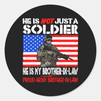 Schwager Soldat Stolz Armee Schwager Runder Aufkleber