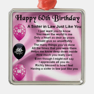 Der 60 Geburtstag Schwester Geschenke Zazzle.de