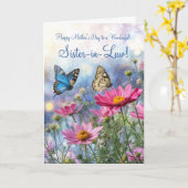 Schwägerin Muttertag mit Gartenblumen Karte (Gelbe Blume)