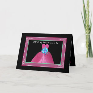 Schwägerin Wedding Einladungs-ROSA Kleid Einladung