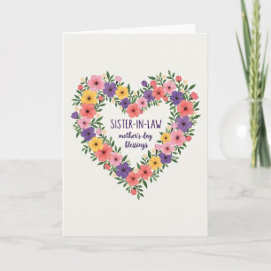 Schwägerinnen-Karte mit floralem Motiv Karte