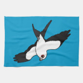 Schwalbe-angebundener Drachen im Flug Handtuch (Horizontal)