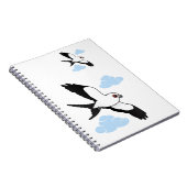 Schwalbe-angebundener Drachen im Flug Notizblock (Rechte Seite)
