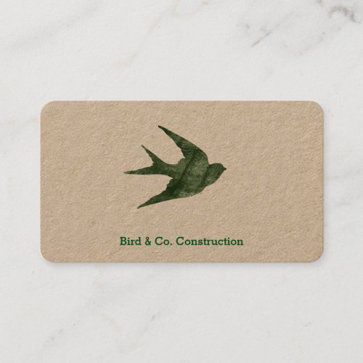 Schwalbe (Briefbeschwerer-Art) Visitenkarte (Vorderseite)