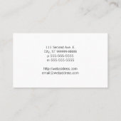 Schwalbe (Briefbeschwerer-Art) Visitenkarte (Rückseite)