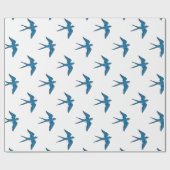 Schwalbe, die hinunter das Zeichnen fliegt Geschenkpapier (Flach)
