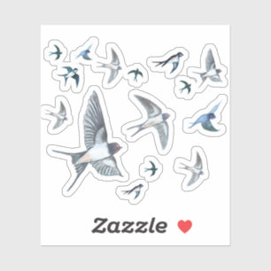 Schwalbe im Flug  Aufkleber