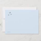 Schwalbe kehren im Frühjahr Personalisiert Station Dankeskarte (Rückseite)