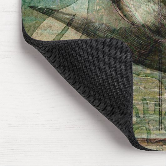 Schwalbe mit Blumen Mousepad (Ecke)