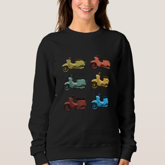 Schwalbe Simson Retro Vintag Nostalgia Moped Simm Sweatshirt (Vorderseite)