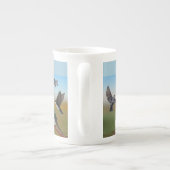 Schwalbe und Lila Martin Porzellantasse (Rückseite)