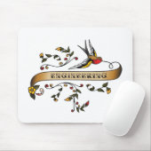 Schwalbe und Rolle mit Technik Mousepad (Mit Mouse)