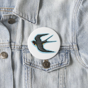 Schwalbe Vogel fliegt Button