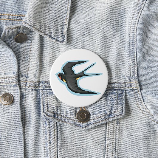Schwalbe Vogel fliegt Button