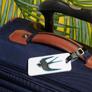 Schwalbe Vogel fliegt Gepäckanhänger