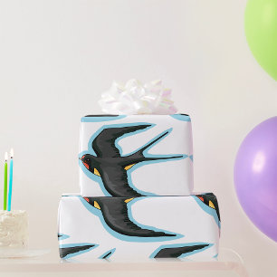 Schwalbe Vogel fliegt Geschenkpapier