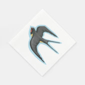 Schwalbe Vogel fliegt Serviette (Ecke)