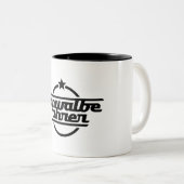 Schwalbefahrer (schwarz) zweifarbige tasse (VorderseiteRechts)