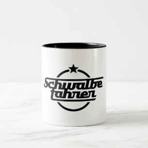 Schwalbefahrer (schwarz) zweifarbige tasse