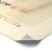 Schwalben auf dem Flügel, antike japanische Malere Poster (Ecke)