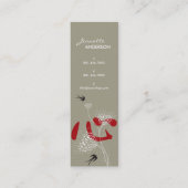 Schwalben Birnen Chinesisches Herz-Orientales Kanj Mini Visitenkarte (Vorderseite)