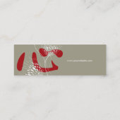 Schwalben Birnen Chinesisches Herz-Orientales Kanj Mini Visitenkarte (Rückseite)