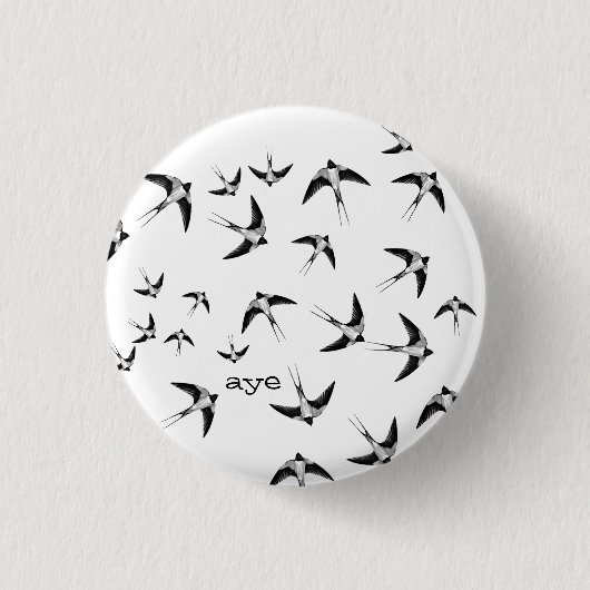 Schwalben für ja Schottland Pinback Button (Vorderseite)