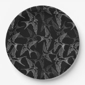 Schwalben im Flug. Pappteller (Vorderseite)