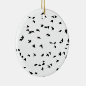 Schwalben-im Flug Vogel-Druck Keramik Ornament (Rechts)