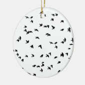 Schwalben-im Flug Vogel-Druck Keramik Ornament (Links)
