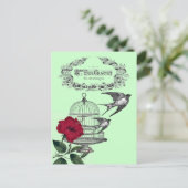 Schwalben in der Flugroute Postkarte (Stehend Vorderseite)