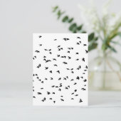 Schwalben in der Vogeldruckmaschine Postkarte (Stehend Vorderseite)