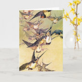 Schwalben Karte (Gelbe Blume)