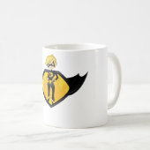 Schwalben-Mädchensuperhero-Logo-Kaffee-Tasse Kaffeetasse (VorderseiteRechts)