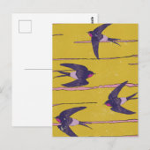 Schwalben Postkarte (Vorne/Hinten)