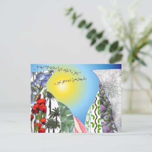 Schwalben Postkarte (Stehend Vorderseite)