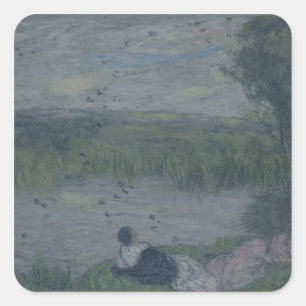 Schwalben Quadratischer Aufkleber