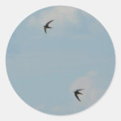 Schwalben Runder Aufkleber (Vorderseite)