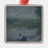 Schwalben Silbernes Ornament (Vorne)