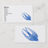Schwalben-Vogel-Blau Visitenkarte (Vorne/Hinten)