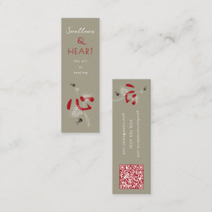 Schwalben Vögel Chinesisches Herz Oriental Kanji F Mini Visitenkarte